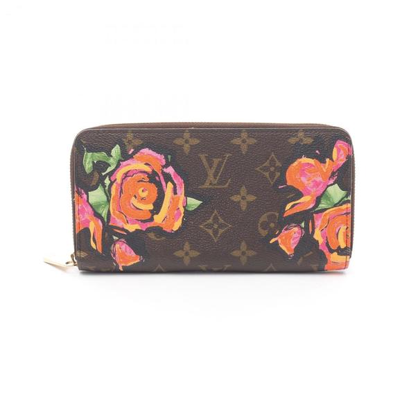 LOUIS VUITTON Accessories - Louis Vuitton Zippy Wallet, Round Long Coated Canvas, Monogram Rose, Women's,...